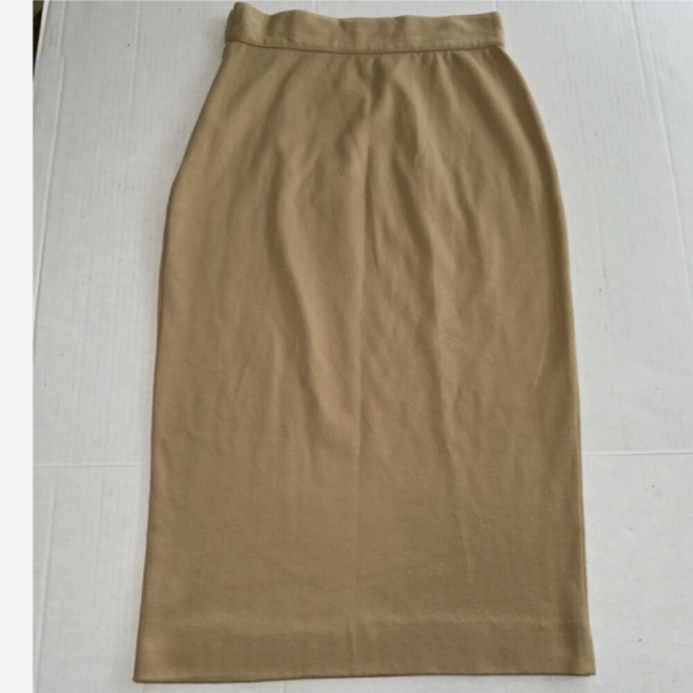 Vintage Calvin Klein Women’s Pencil Skirt Size Medium Color Tan 100% Cotton